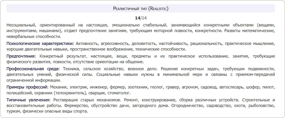 Тест Голланда Тест Голланда